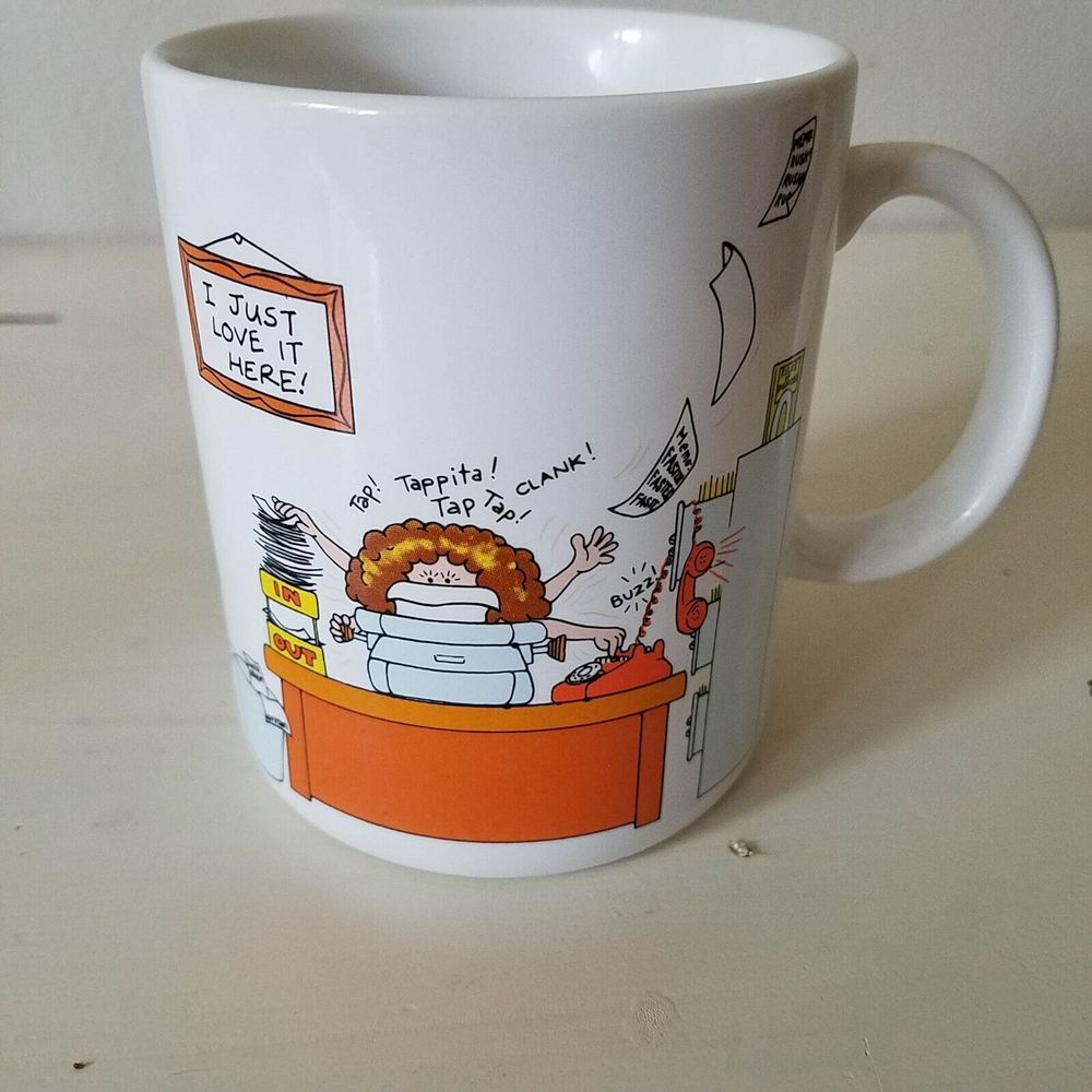 Hallmark Funny Cartoon How To Get Along At The Office‎ 12 oz. White Coffee Mug